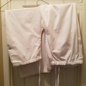 White scrub pants